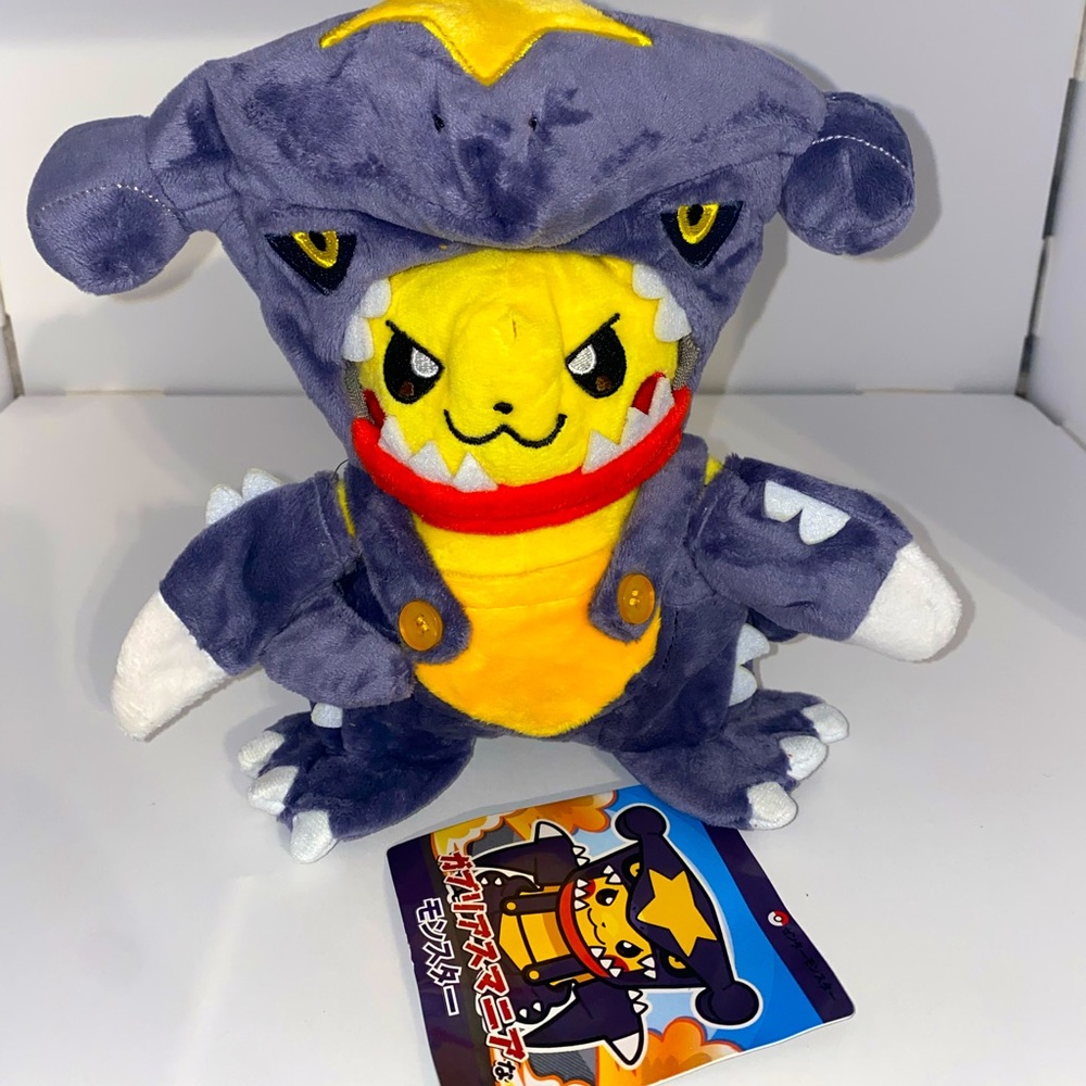 Pokémon character……Plush of Pikachu as Garchomp! One of the COOLEST plushs ever!